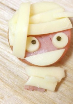 簡単ハロウィンキャラ弁:ミイラ男-レシピのメイン写真
