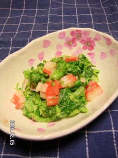 菜の花とかにかまのからしマヨネーズ和え-レシピのメイン写真