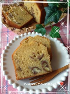 渋皮煮がたっぷり♪マロンパウンドケーキ♡-レシピのメイン写真