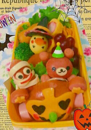 ロールパンでハロウィンcarキャラ弁♥-レシピのメイン写真