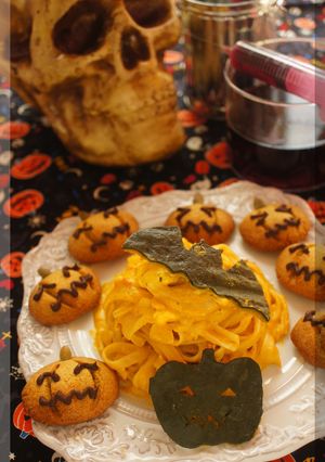 * ハロウィン ♥ 南瓜のパスタ♪-レシピのメイン写真