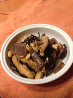 ひじき 大豆 こんにゃく 揚げの簡単煮物-レシピのメイン写真