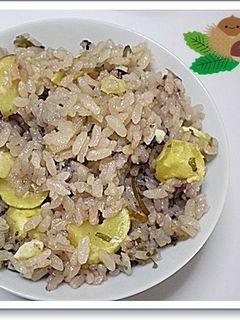 紫黒米と昆布の栗ごはん -レシピのメイン写真