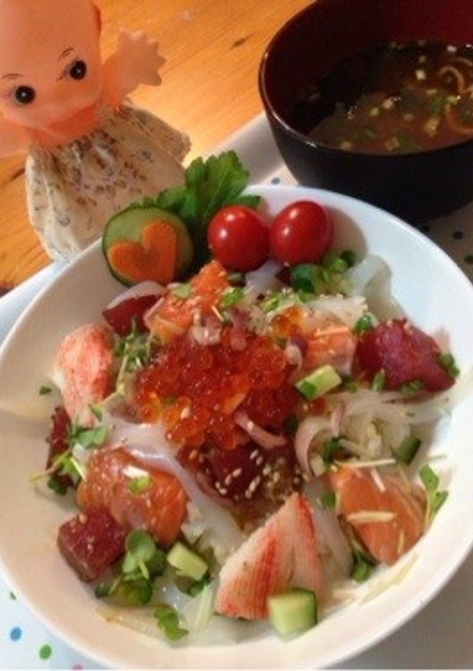 簡単！カワイイ❤︎海鮮丼☻-レシピのメイン写真