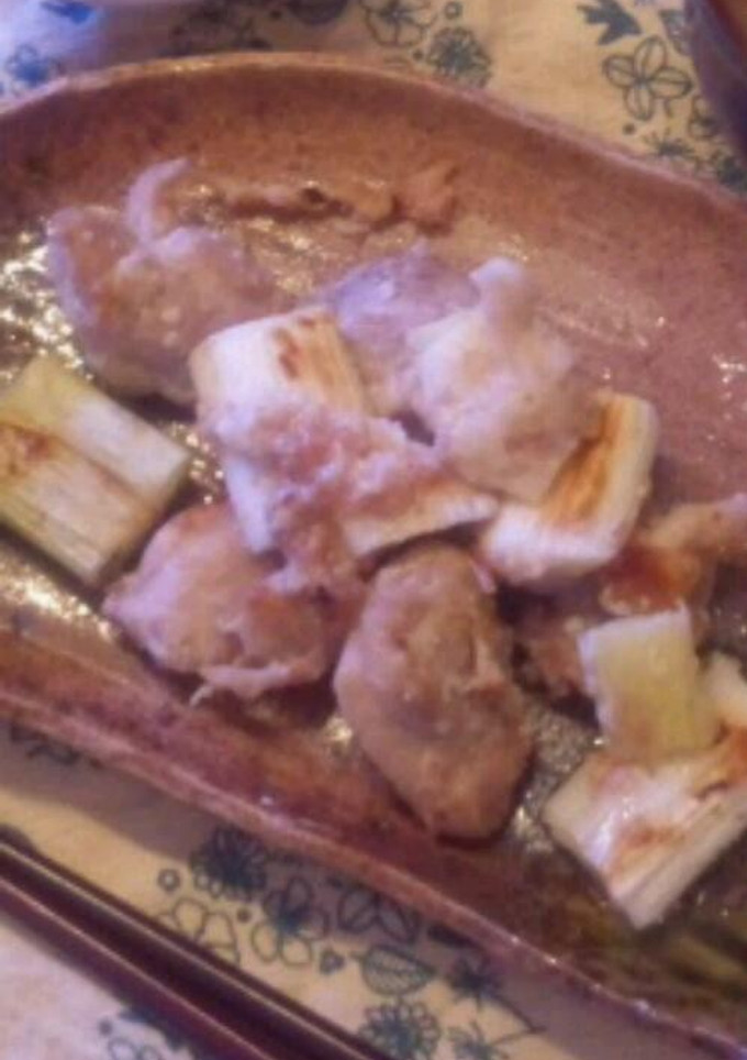 鶏肉と長ネギの梅塩おかか焼き-レシピのメイン写真