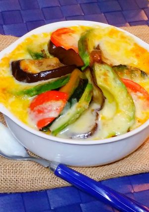 夏野菜たっぷり♡ミートクリームドリア-レシピのメイン写真