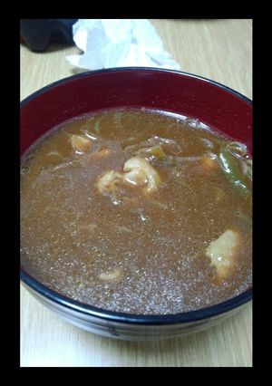簡単！ネギとモモ肉のお味噌汁☆-レシピのメイン写真