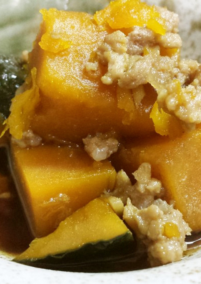 簡単＆時短！かぼちゃのそぼろ煮-レシピのメイン写真