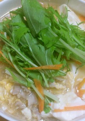 簡単♪お豆腐のあんかけ煮めんつゆ味-レシピのメイン写真