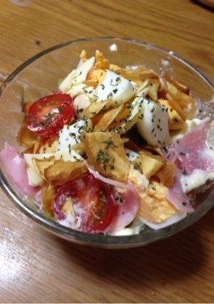 クルトンの代わりにおさつどき サラダ！-レシピのメイン写真