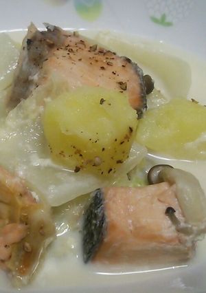 あったかほっこり☆白菜と鮭のミルク煮-レシピのメイン写真