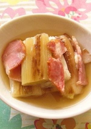 焼き白ねぎとベーコンのおひたし-レシピのメイン写真