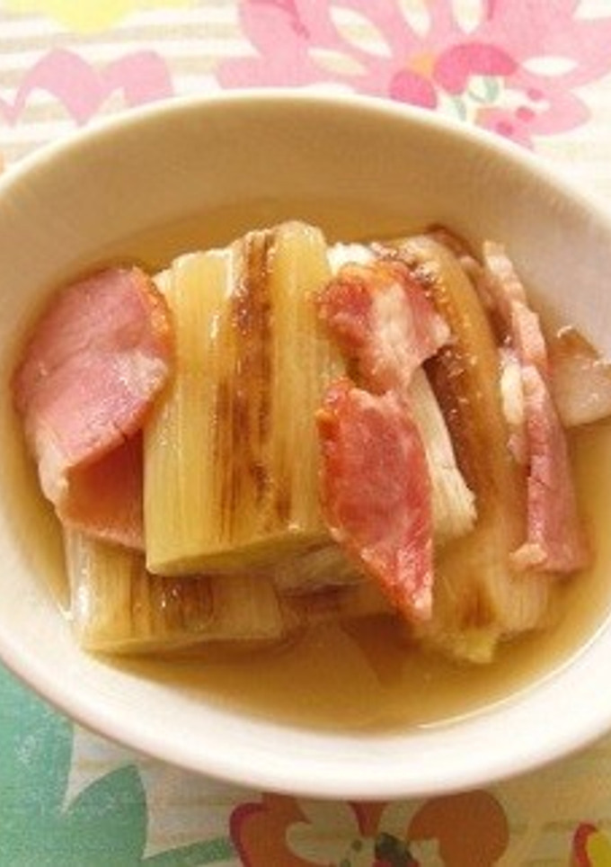 焼き白ねぎとベーコンのおひたし-レシピのメイン写真