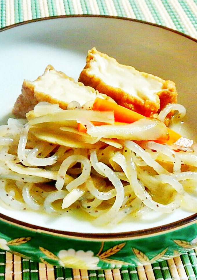 ごぼう・厚揚げと糸こんにゃくの煮物♪-レシピのメイン写真