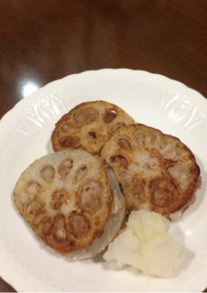 蓮根のはさみ焼き-レシピのメイン写真