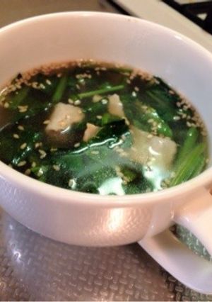 ほうれん草とベーコンの旨味スープ♡-レシピのメイン写真