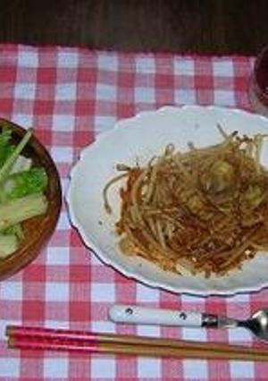 軟骨とキムチのモヤシ炒め-レシピのメイン写真