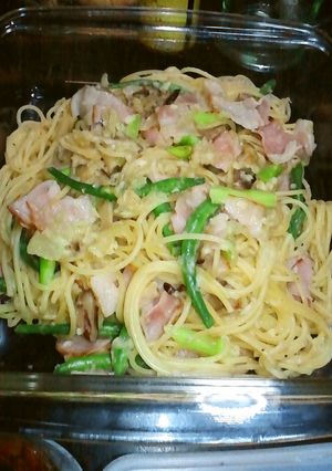 ベーコンと、きのこのパスタ-レシピのメイン写真