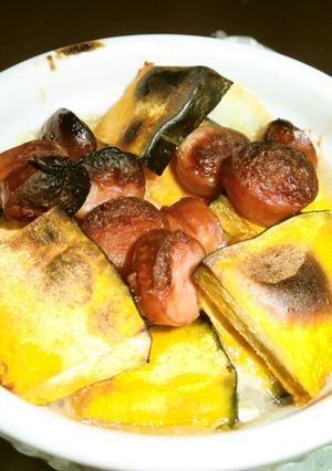 かぼちゃとウインナーのココットカマン-レシピのメイン写真