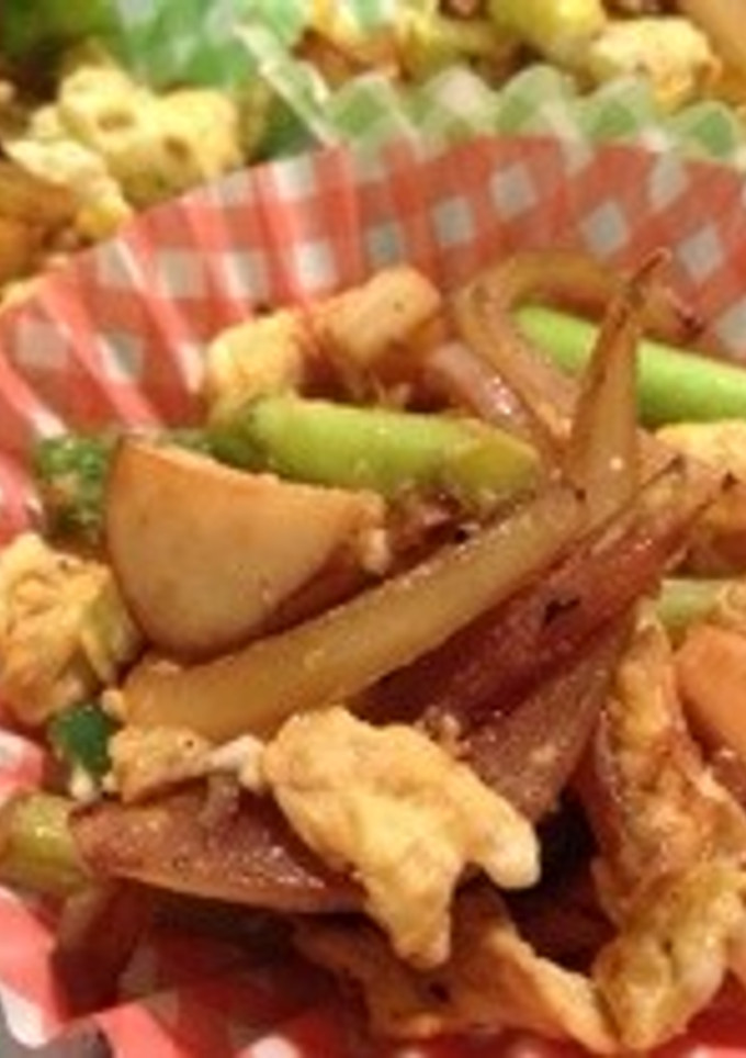 お弁当用に、残り野菜と卵炒め。-レシピのメイン写真