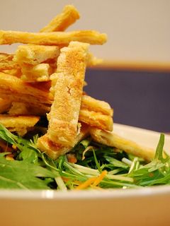 お揚げと水菜のサラダ。-レシピのメイン写真