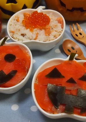 ハロウィン★鮭ちらしのサーモン丼-レシピのメイン写真