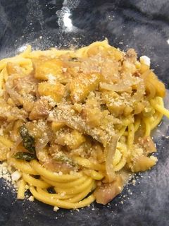 栗のスープパスタ-レシピのメイン写真