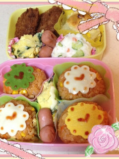 カップケーキ風おにぎり★キャラ弁デコ弁-レシピのメイン写真