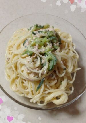 ツナときゅうりの簡単冷製パスタ-レシピのメイン写真