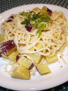 旬に食べたい★さつまいもと明太子のパスタ-レシピのメイン写真