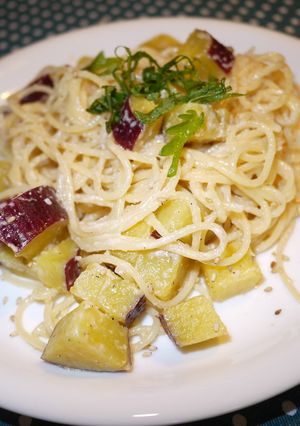 旬に食べたい★さつまいもと明太子のパスタ-レシピのメイン写真