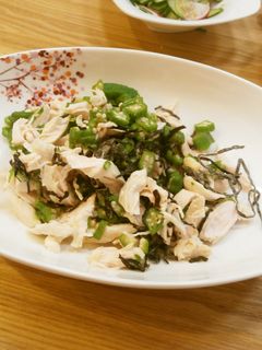 おつまみ✿鶏ささみとオクラのふじっ子和え-レシピのメイン写真
