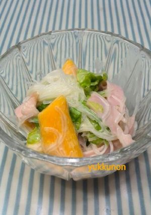 柿入り春雨サラダ-レシピのメイン写真