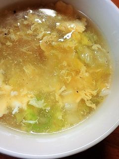 白菜と卵のとろとろ中華スープ♡-レシピのメイン写真