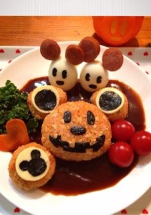 ハロウィンミッキーオムライス☻-レシピのメイン写真