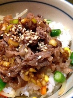 豆もやしの焼肉丼-レシピのメイン写真