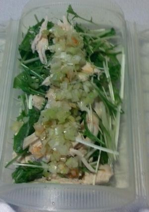 水菜と蒸し鶏のサラダ-レシピのメイン写真