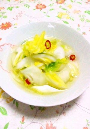 ビニール袋で簡単〜さっぱり白菜の浅漬け♪-レシピのメイン写真