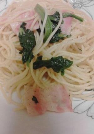 ベーコンとほうれん草のパスタ。-レシピのメイン写真