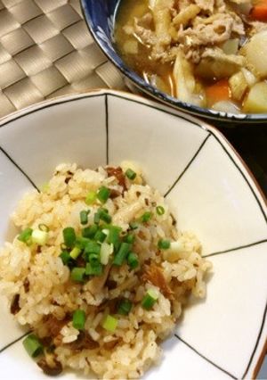 イワシ缶で☆炊き込み梅ごはん-レシピのメイン写真