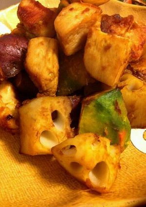 《加賀れんこん農家》根菜の生姜焼き風-レシピのメイン写真