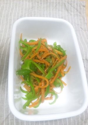 人参とピーマンのきんぴらごま炒め-レシピのメイン写真