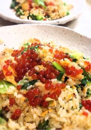 鮭とイクラの親子炒飯-レシピのメイン写真