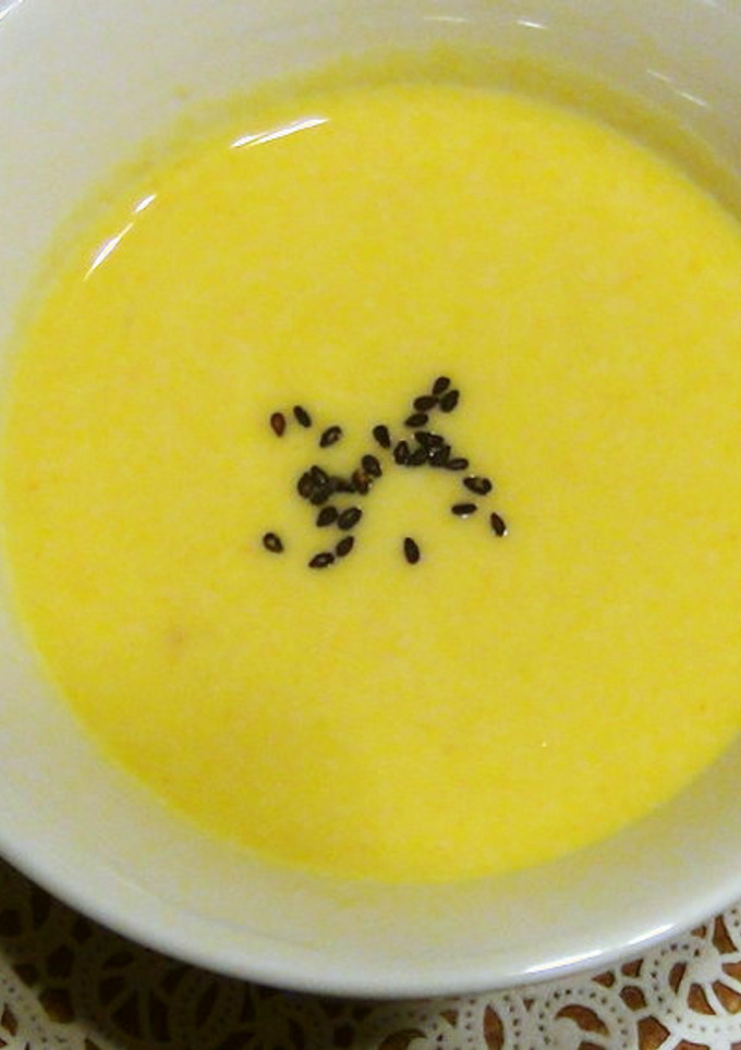 秋の味覚さつまいもとかぼちゃの豆乳スープ-レシピのメイン写真