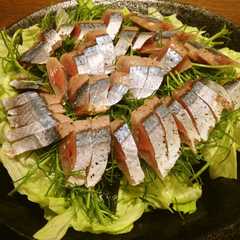 รูปของ スモークサンマのサラダ