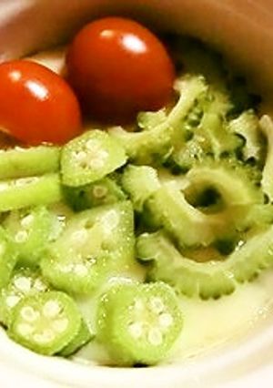 オクラとゴーヤのココットカマン-レシピのメイン写真