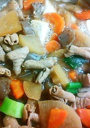 根菜たっぷり 我が家のもつ煮込み-レシピのメイン写真