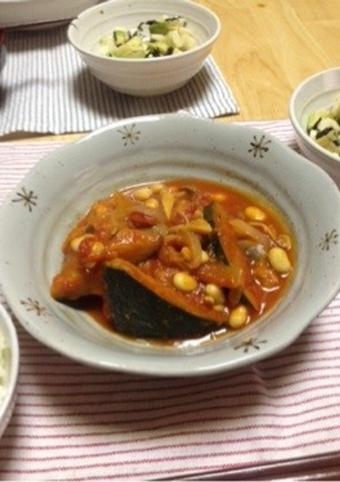 かぼちゃのトマト缶煮込み-レシピのメイン写真