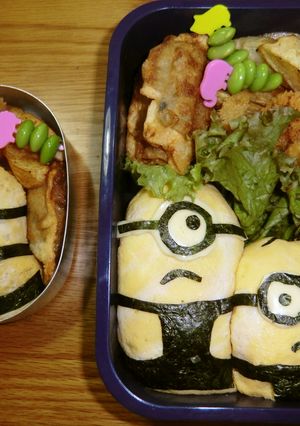怪盗グルーのミニオンキャラ弁♥-レシピのメイン写真