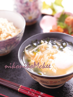 コツあり旨味玉葱♡とろぉり半熟卵お味噌汁-レシピのメイン写真